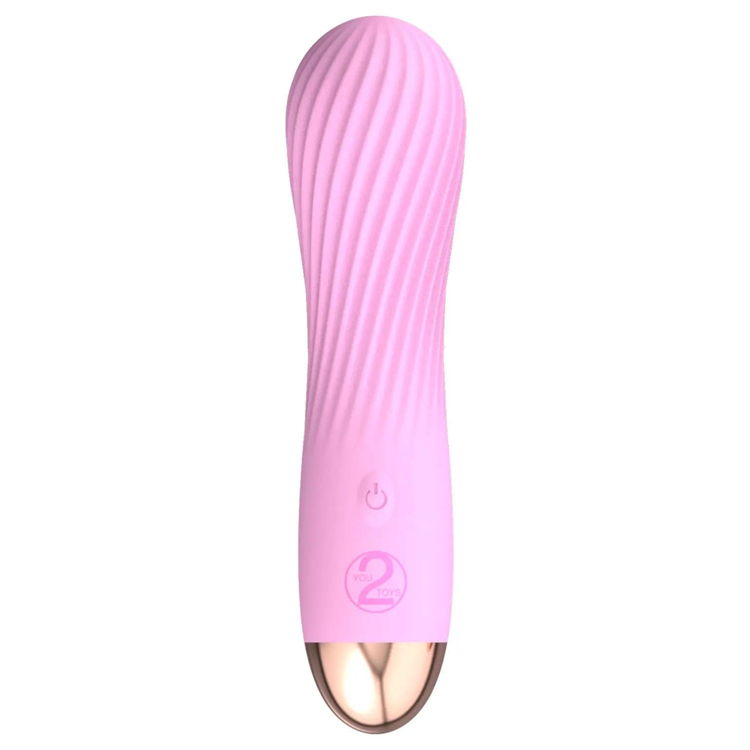 Vrúbkovaný nabíjateľný vodotesný mini vibrátor ružový Cuties Mini