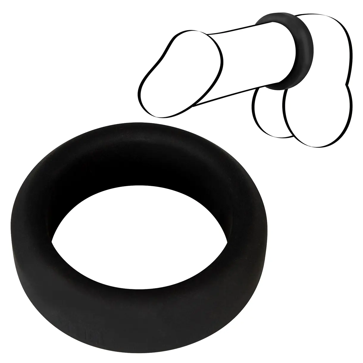 Silikónový erekčný krúžok na penis Black Velvets 3