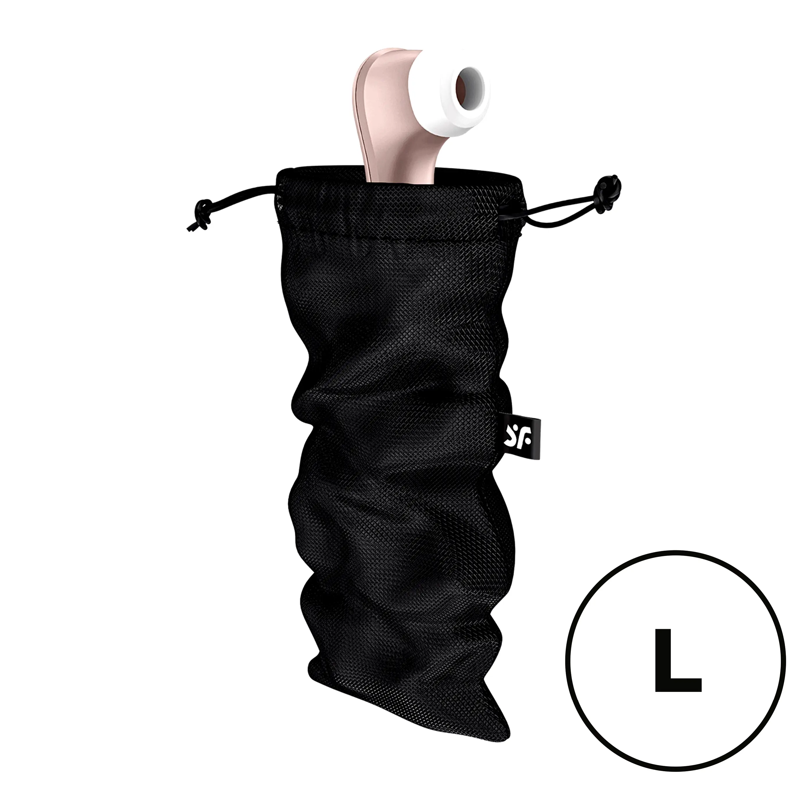 Satisfyer Treasure Bag L - čierne úložné vrecko na pomôcky
