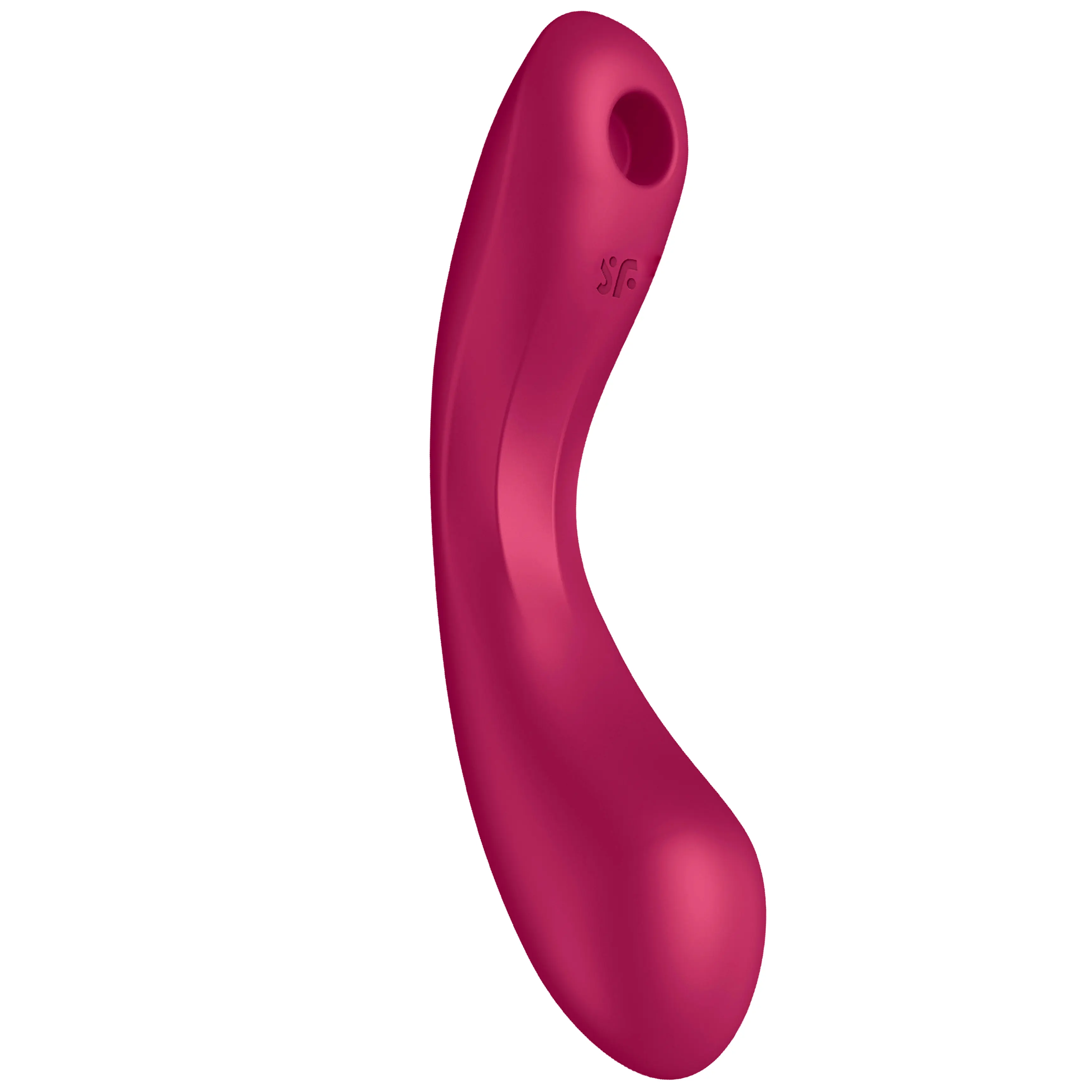 Vibrátor na bod G a stimulátor klitorisu červený Satisfyer Curvy Trinity 1