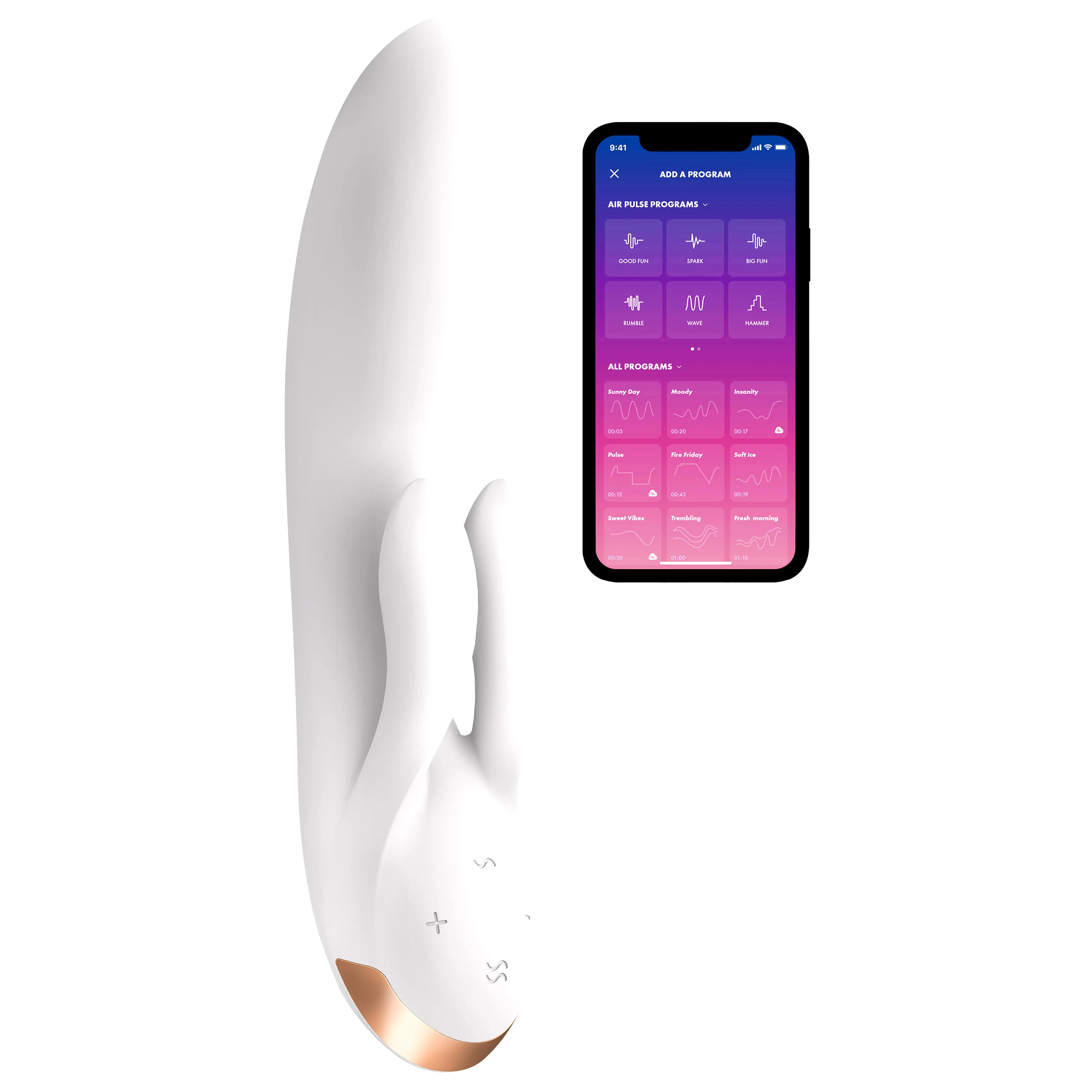 Smart vibrátor na klitoris a bod G biela Satisfyer Double Flex