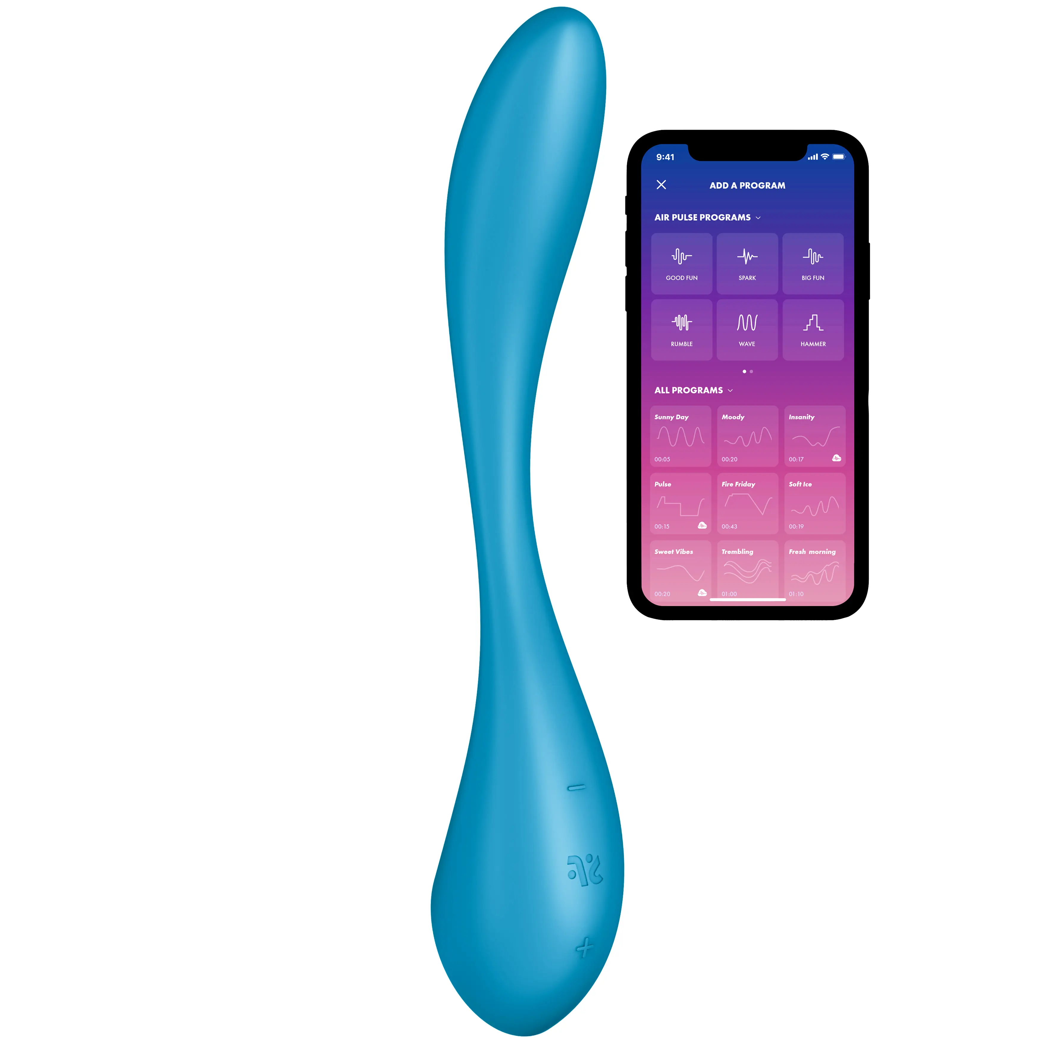 Satisfyer G-Spot Flex 5+ smart ohybný G bod vibrátor modrý