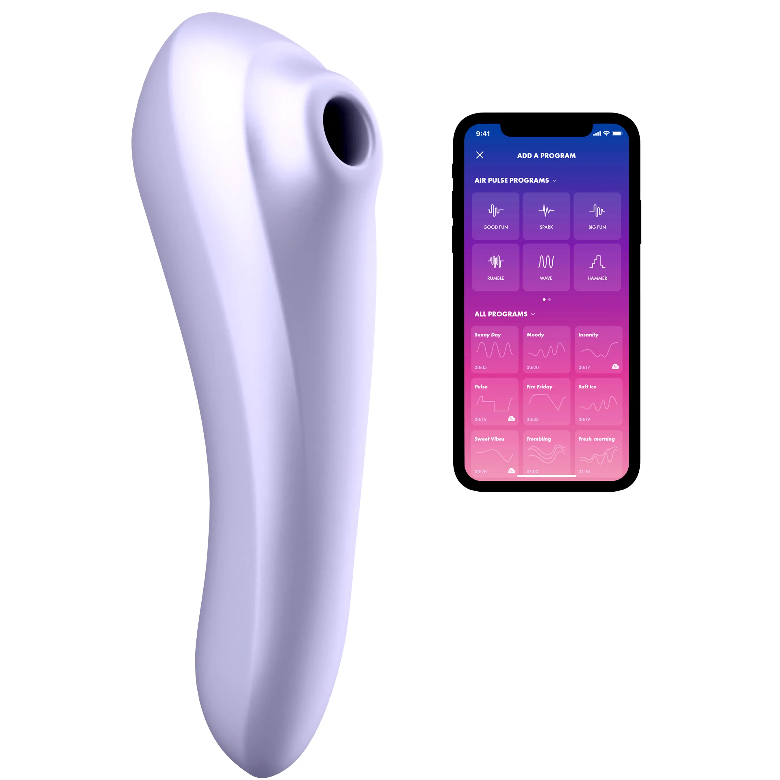 Satisfyer Dual Pleasure pulzačný a vibračný smart stimulátor levanduľový