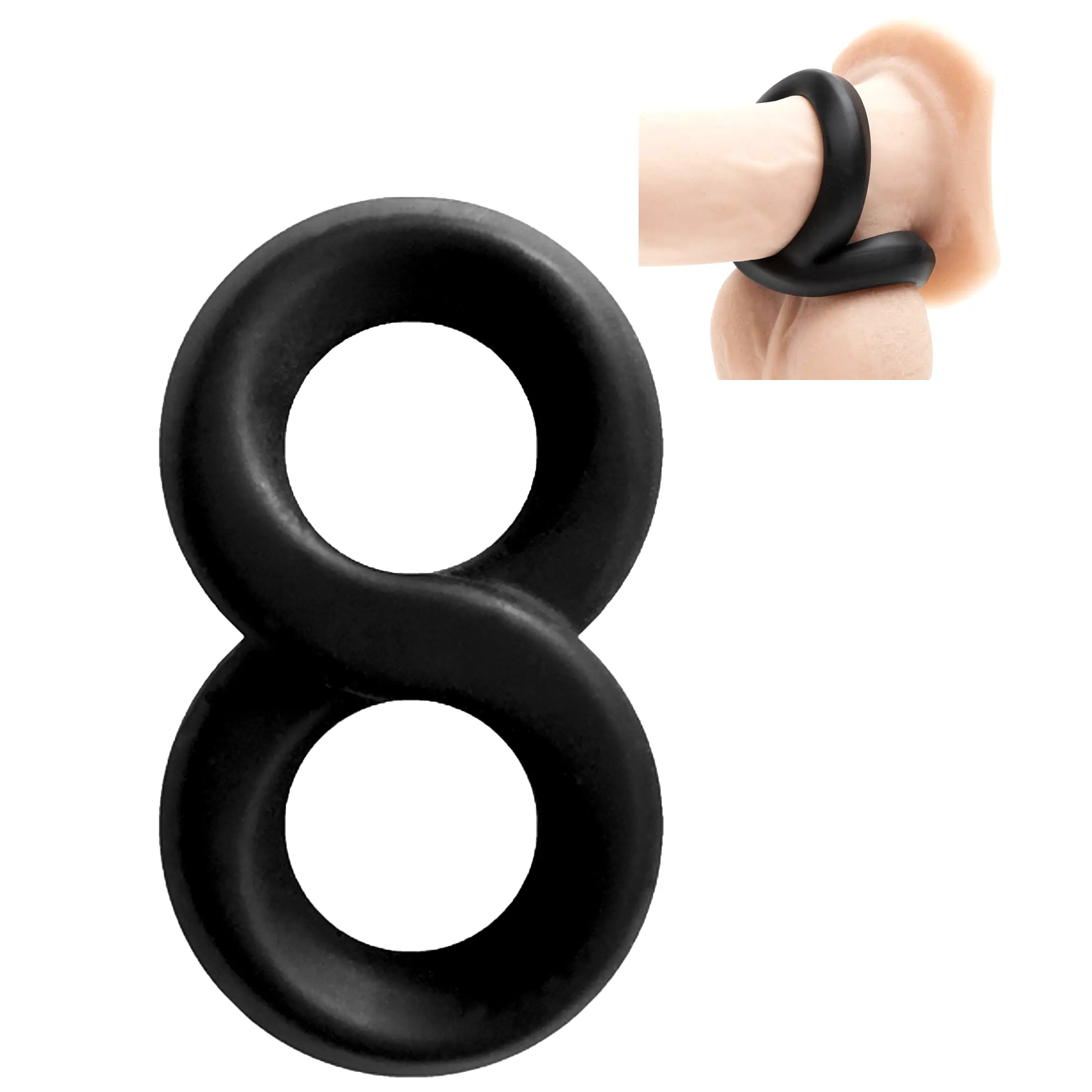 Renegade Infinity Ring krúžok na penis a semenníky čierny