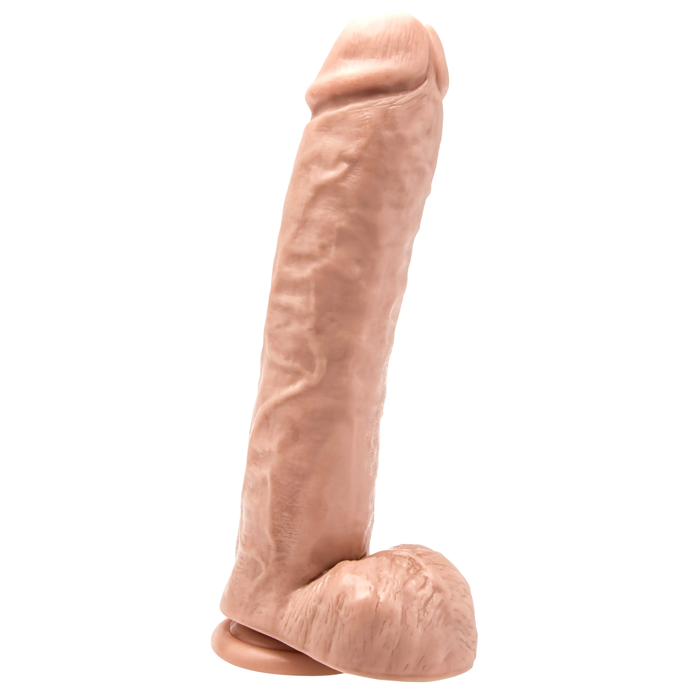 Realistické XL dildo so semenníkmi telové 28 cm Get Real