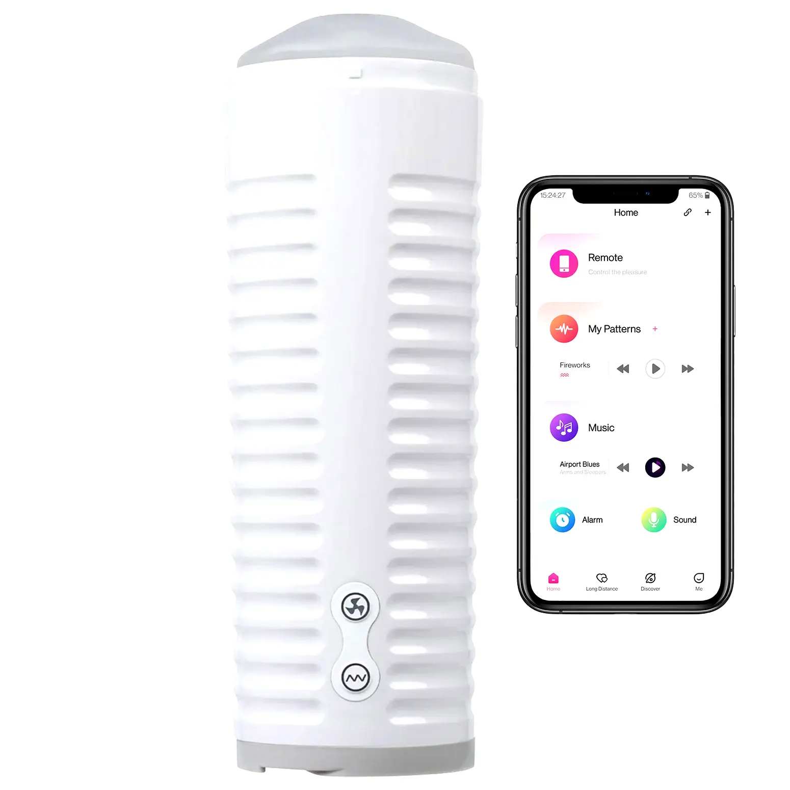 Smart vibračný sací masturbátor s pulzáciami Lovense Max 2