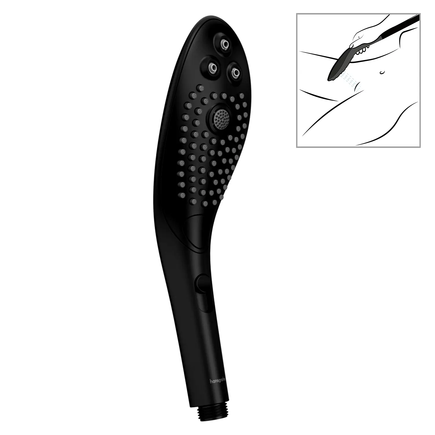 Masážna masturbačná sprchová hlavica Womanizer Wave čierna