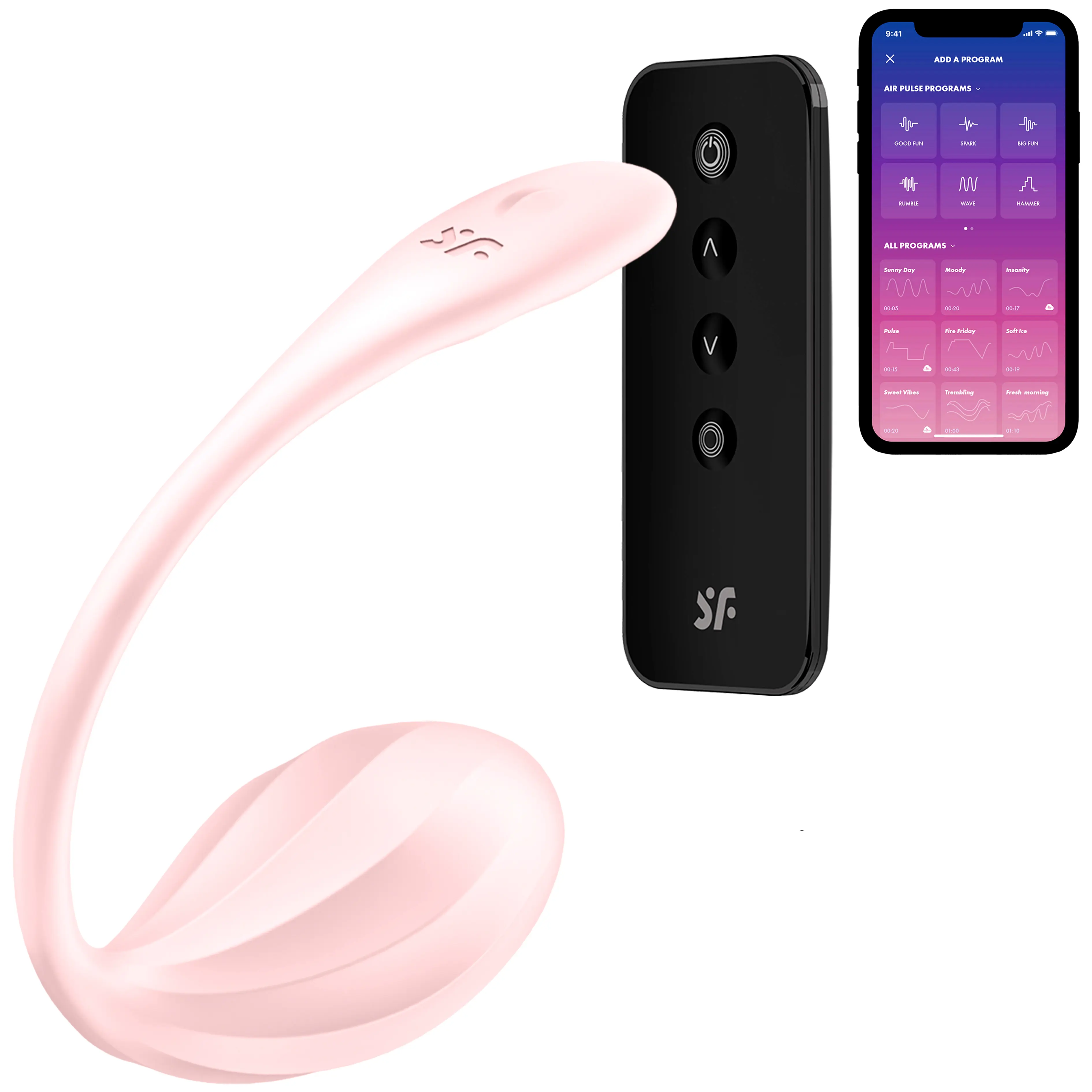 Satisfyer Ribbed Petal smart nositeľný užší vibrátor ružový