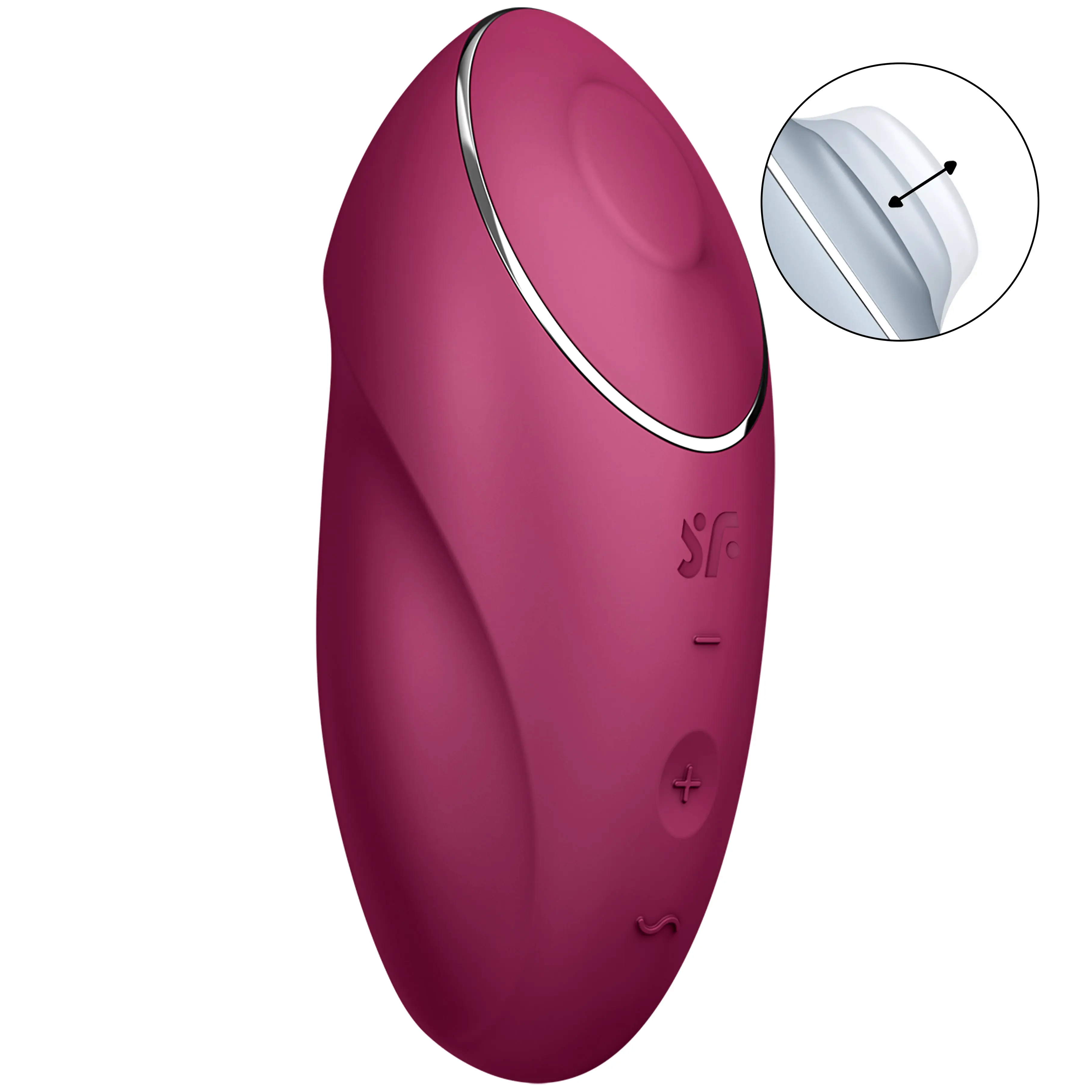 Satisfyer Tap and Climax 1 pulzačný a vibračný stimulátor bordový