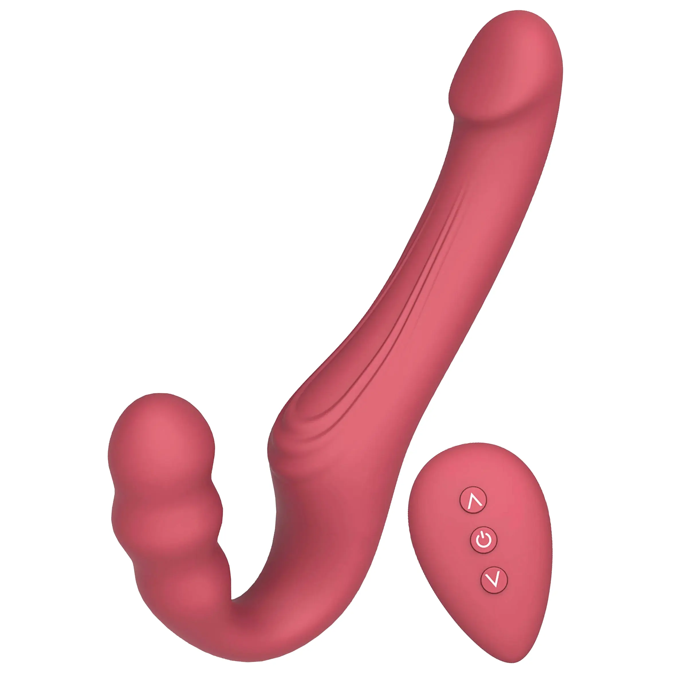 Dvojitý obojstranný vibrátor so stimuláciou bodu G s diaľkovým ovládaním Strapless Strap-On Vibrátor