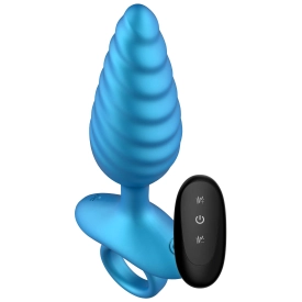Vrúbkovaný análny vibrátor s diaľkovým ovládaním Playhouse Ribbed
