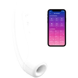 Satisfyer Curvy 1 pulzačný a vibračný smart stimulátor biely