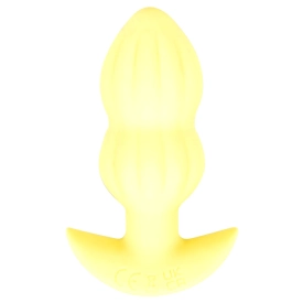 Vibračný guľôčkový mini análny kolík žltý Cuties