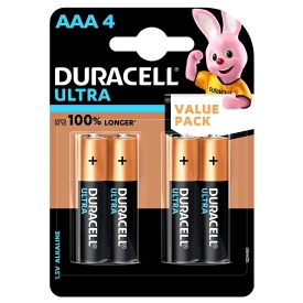Alkalické batérie AAA – 4 ks