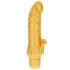 Realistický vibrátor s klitorisovým stimulátorom zlatý Gold Dicker Stim
