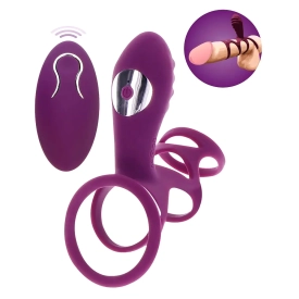 Návlek na penis s veľkým stimulátorom klitorisu na diaľkové ovládanie Happiness Halo