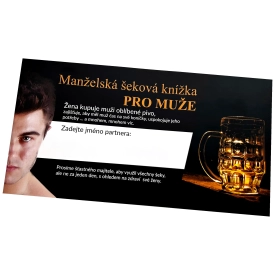 Šeková knižka pre manžela