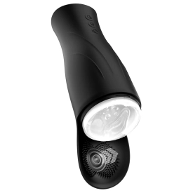 Sťahujúci sa vibračný masturbátor so stimuláciou semenníkov Deep Squeeze Fusion X