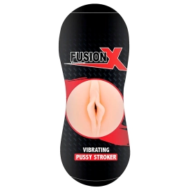 Vibračný masturbátor vagína s menšími pyskami Fusion X