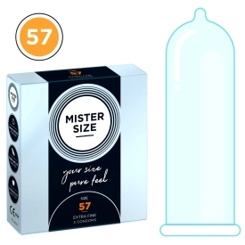 Mister Size thin 57 mm kondómy tenké – 3 ks