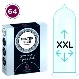 Mister Size thin 64 mm kondómy tenké – 3 ks