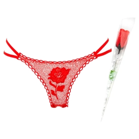 Romantická ruža – červené tango nohavičky