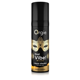 Orálny brnivý vibračný stimulačný gél Piña Colada Dual Vibe! 15 ml