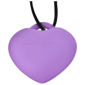 FairyGasm PleasureStone vibračný stimulátor v tvare srdca fialový