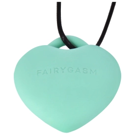 FairyGasm PleasureStone vibračný stimulátor v tvare srdca zelený