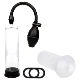 Sada vákuová pumpa s erekčným krúžkom a masturbátorom Peak Edging Kit