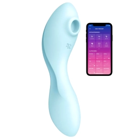 Dvojitý smart vibrátor na bod G a klitoris Curvy Trinity 5+ modrý