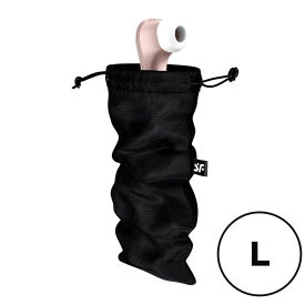 Satisfyer Treasure Bag L – čierne úložné vrecko na pomôcky