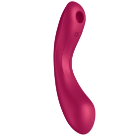 Vibrátor na bod G a stimulátor klitorisu červený Satisfyer Curvy Trinity 1