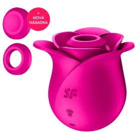 Stimulátor klitorisu s dvoma nástavcami v tvare ruže Modern Blossom