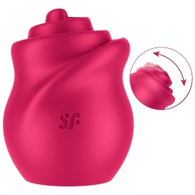 Kmitajúci klitorisový stimulátor Satisfyer Tongue Twister ružový