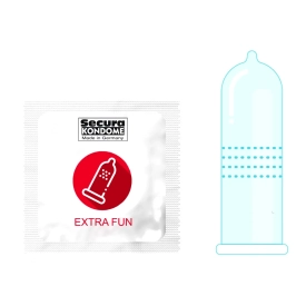Secura Extra Fun stimulačné kondómy 1 ks