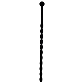 Silikónový dilatátor na penis s vrúbkovaným tvarom čierny