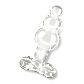 Guľôčkiový sklenený análny kolík Crystal Jewel