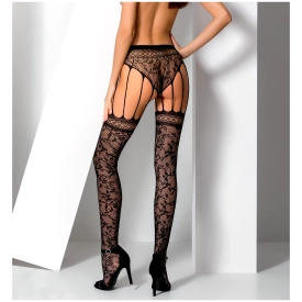 Čierne stocking pančuchy S003