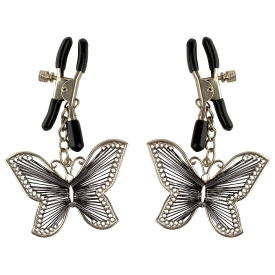 Nastaviteľné svorky na bradavky Butterfly Nipple Clamps