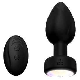 Vibračný análny kolík s diaľkovým ovládaním a LED svetlom Toosh