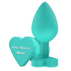 Booty Sweethearts análny kolík so srdiečkom Tvoj zadoček je môj zelený