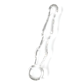 Úzke sklenené členité dildo Sparkle Wand