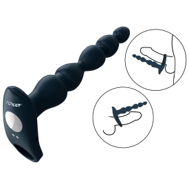Párový guľôčkový vibrátor s erekčným krúžkom Elixer Double Penetrator
